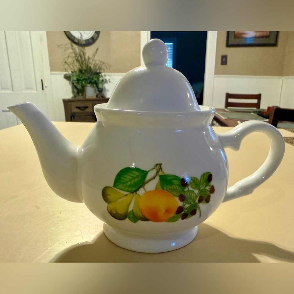 Vintage 1970’s Fruit Design Ceramic Teapot